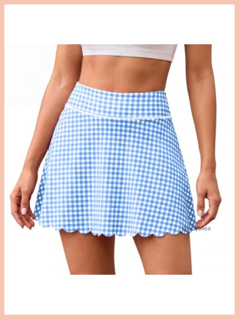 Women's Plaid Athletic Skort High Waist Tennis Golf Skirt with Pockets